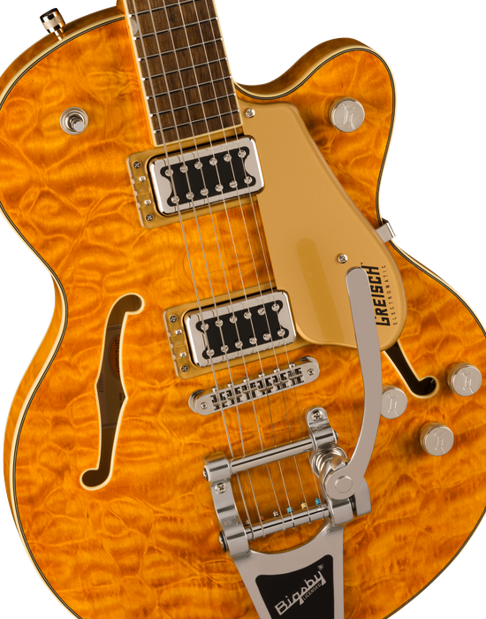 G5655T-QM Electromatic® Center Block Jr. Single-Cut Quilted Maple with Bigsby®